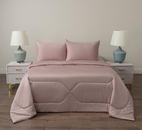 Постельное белье с одеялом "Sofi de Marko" Эльмира (чайная роза) Сатин, 1,5 спальный