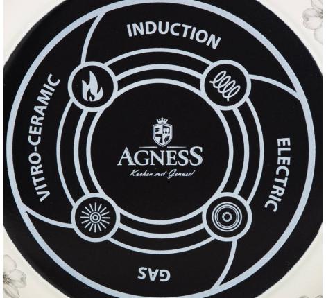 Кастрюля эмалированная с крышкой "ЯБЛОНЕВЫЙ САД", 4,8 л