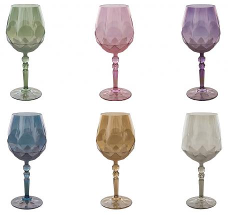 Набор бокалов для вина 6 штук "ALKIMIA" хрустальное стекло, высота 23 см