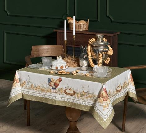 Скатерть с пропиткой "ЗОЛОТАЯ КУРОЧКА", 110х140 см