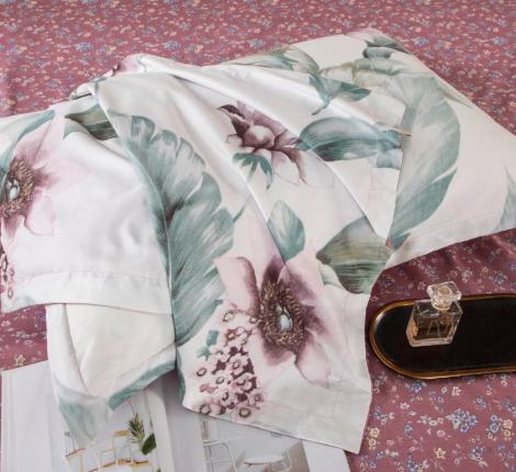 Постельное белье с одеялом "Kazanov.A." Мальва (молоко роза антика), Семейный