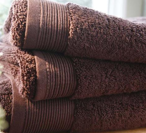 Полотенце махровое "Blanc des Vosges" UNI EBENE (темно-коричневый), 40х60