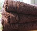 Полотенце махровое "Blanc des Vosges" UNI EBENE (темно-коричневый), 40х60