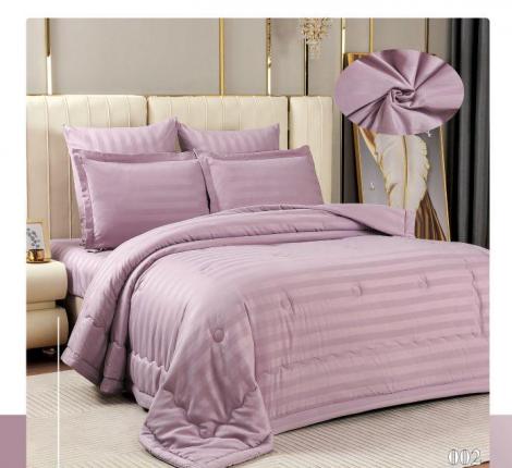 Постельное бельё c одеялом EFOR SATEN модель 2 (лиловый), Евро