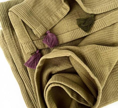 Покрывало вафельное "SAHESER" ZILLER хаки, 220х220