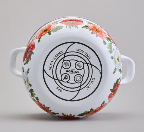 Кастрюля эмалированная с крышкой "МАКИ", 2.8 л