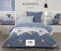 Постельное белье с одеялом "Kazanov.A." Аркадия (деним серебро) Велюр/Egypt Cotton, 1.5 спальный