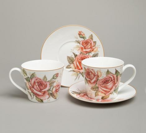 Чайный набор "КОРЕЙСКАЯ РОЗА" 590-676 на 2 персоны, 4 предмета (300 мл)