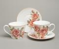 Чайный набор "КОРЕЙСКАЯ РОЗА" 590-676 на 2 персоны, 4 предмета (300 мл)