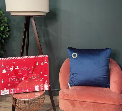 Полушка декоративная "Sofi de Marko" Адора (синяя) Велюр, 55х55