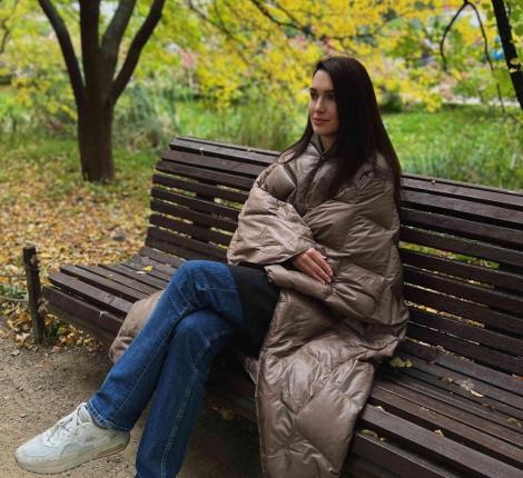 Дорожный плед-пончо пуховый "Travel Cape Plaid Grass" BEIGE, 130х170