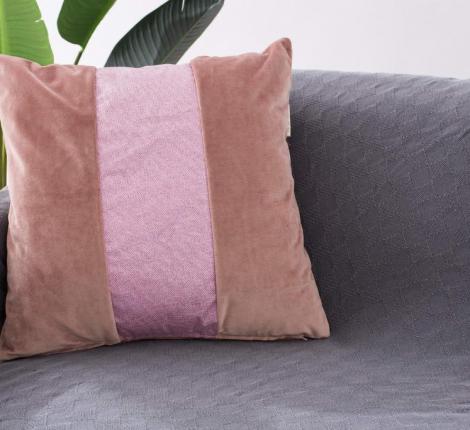 Наволочка декоративная "Sofi de Marko" Амели (пепел.роза) Велюр, 45х45 (1шт.)