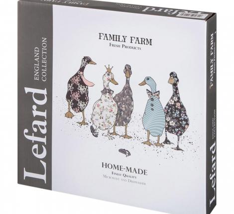 Менажница 4-х секционная "FAMILY FARM" с деревянной подставкой для шпажек, 28*4 см