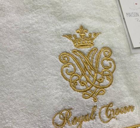 Комплект махровых полотенец  30x50-50x100-85x150 Maison D'or "ROYAL", кремовый