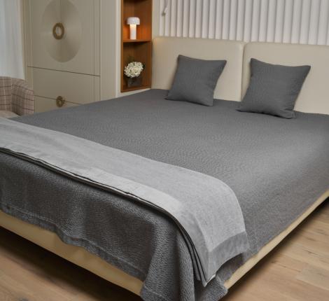 Покрывало Luxberry "MOON BEAN" 200х220, серый/люрекс