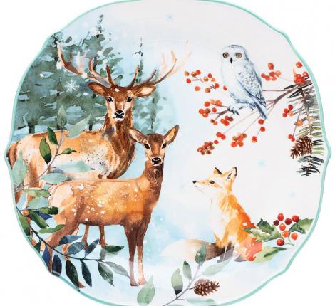 Тарелка обеденная "ЛЕСНАЯ СКАЗКА" 409-168, диаметр 26,5 см