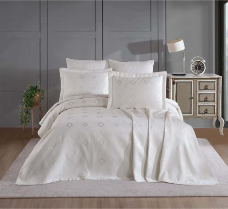 Гобеленовое покрывало "DO&CO" 240х260 (50x70-2 шт.) PETEK, кремовый