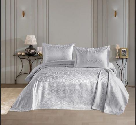 Покрывало EFOR Pique "SERENA" 240х260, серый