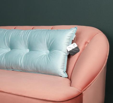 Подушка декоративная "Sofi de Marko" Вивиан (светло-голубая) Велюр, 45х90