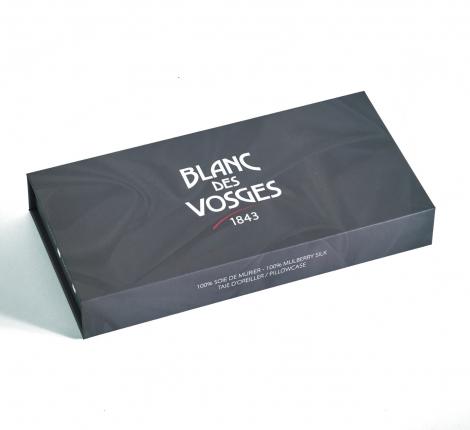 Наволочка "Blanc des Vosges" Volupte ardoise шелк 50х75, темно-серый
