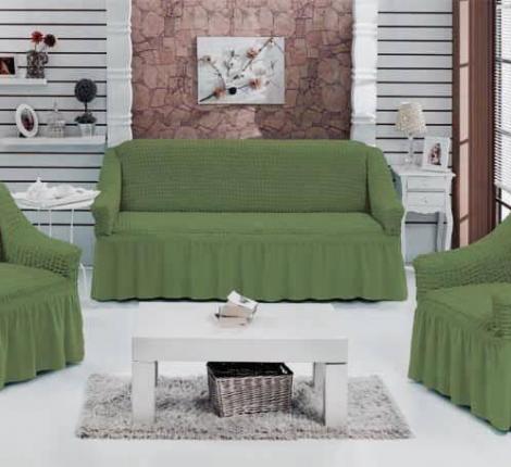 Набор чехлов для дивана &quot;BULSAN&quot; 3+1+1, Зеленый