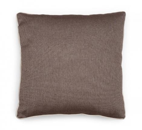 Подушка декоративная "CALMA" 45х45, коричневый (кант бежевый)