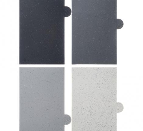 Набор кухонных ножей (5 шт.), 4 доски и подставка "AGNESS", чёрный мрамор