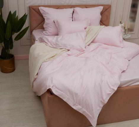 Постельное белье "Sofi de Marko" Моне (пудра) Страйп Сатин, Семейный