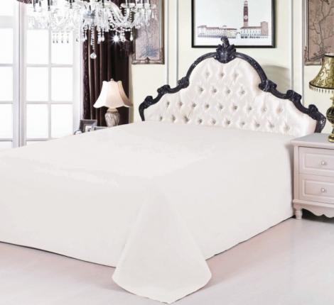 Простынь сатин белая (PRC-15), 160x220