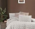 Постельное белье EFOR RANFORCE "PALMIYE KAHVE" (100% хлопок), Евро