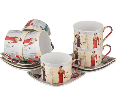 Чайный набор "FASHION QUEEN" на 6 персон, 12 предметов