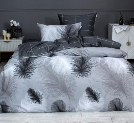 Постельное белье "Kazanov.A." Гриф (графит платина) Сатин, Евро