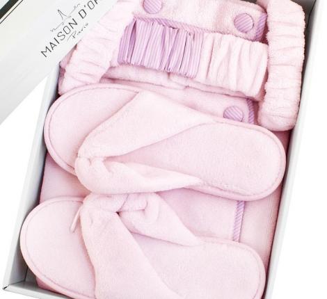 Набор для сауны женский Maison Dor "SKIRT" (розовый), S