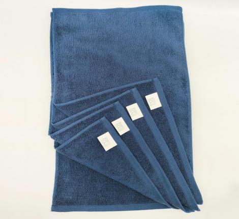 Набор махровых салфеток "Sofi de Marko" Дэйзи 30х50-5шт., темно-синий