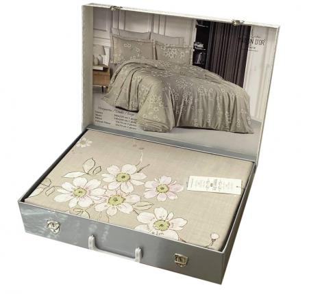 Постельное бельё "Maison D'or" MARGUERITES (бежевый) Тенсел, Евро