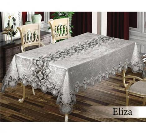 Скатерть EFOR "ELIZA" SET 160х220  8 салфеток, серый
