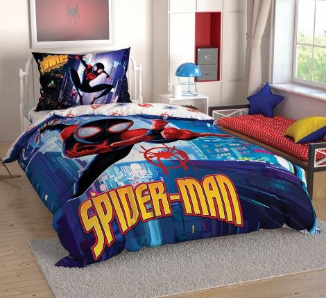 Постельное белье &quot;TAC&quot;  детское SPIDERMAN INTO THE SPIDER VERSE, 1,5 спальный