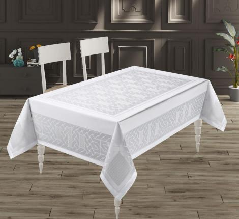 Скатерть "DO&CO" броде жаккард 160х220 GALAKSI, белый