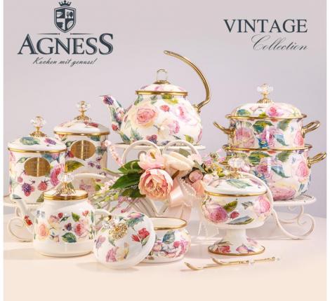 Ковш эмалированный 950-020 "ВИНТАЖ", объём 0,9 л