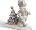 Статуэтка "КОТИК С ЕЛОЧКОЙ", 13х5,5х11,5 см