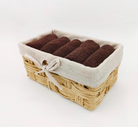 Набор махровых салфеток "Sofi de Marko" Дэйзи 30х50-5шт., шоколадный