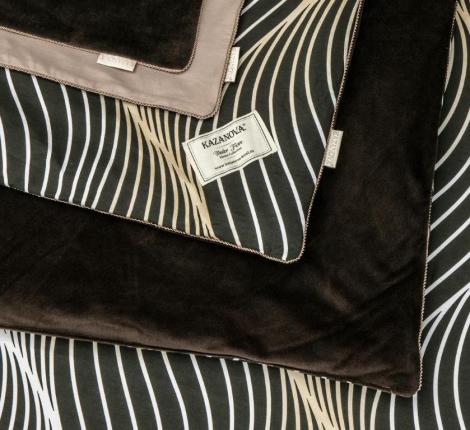 Постельное белье с одеялом "Kazanov.A." Байрон (трюфель) Велюр/Egypt Cotton, Евро