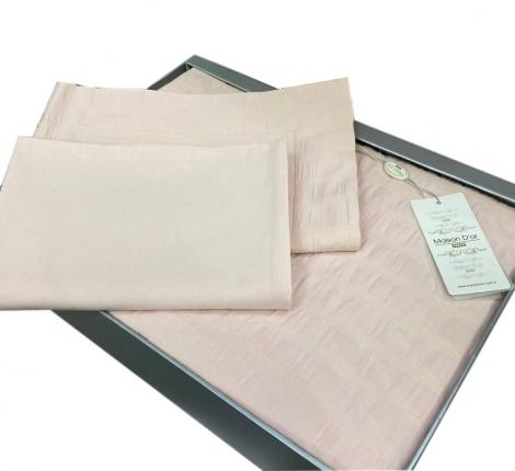 Постельное бельё "Maison D'or" NEW CAMILLE Жатый сатин Евро, пыльная роза