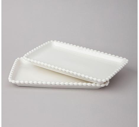 Набор прямоугольных блюд 2 шт. "PEARL", 25*14,5*2,5 см