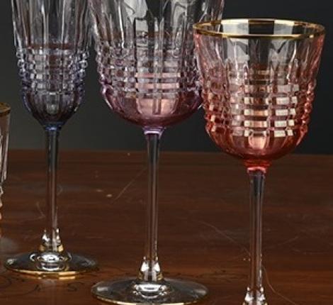 Набор бокалов для вина 6 штук "TAURUS LIGHT" хрустальное стекло, высота 21,5 см