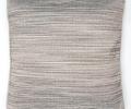 Подушка декоративная "BRUMA" 40х40, серо-белая полоска (кант кремовый)