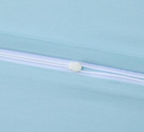 Постельное бельё "KARTEKS" сатин однотонный с кантом HK-06 (голубой), 2 спальный