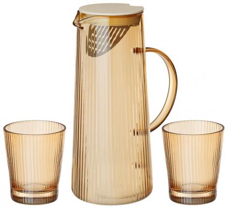 Кувшин  и 2 стакана "AMBER" 172-134, 1,25 л/300 мл