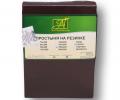 Простыня "АльВиТек" Сатин однотонный 214х220, Шоколадная