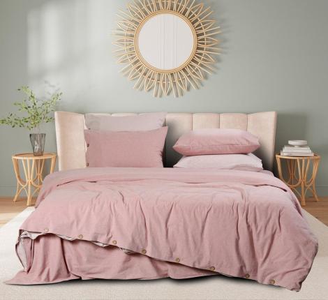 Постельное бельё Sharmes "Rustic melange" Евро, розовый